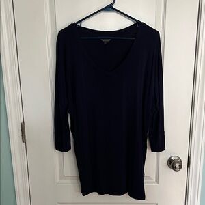 41 Hawthorn Navy Long Sleeve V-Neck Top
